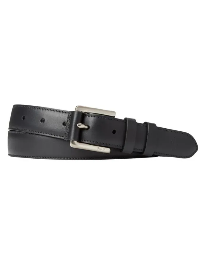 Polo Ralph Lauren Calfskin Dress Belt in Black