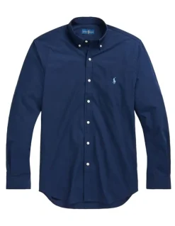 Polo Ralph Lauren Classic Fit Stretch Poplin Shirt in Navy