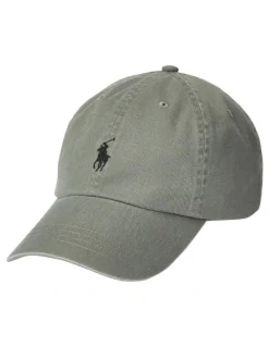 Polo Ralph Lauren Cotton Chino Ball Cap in Grey
