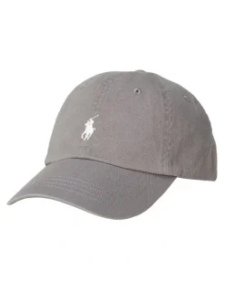 Polo Ralph Lauren Cotton Chino Ball Cap in Grey