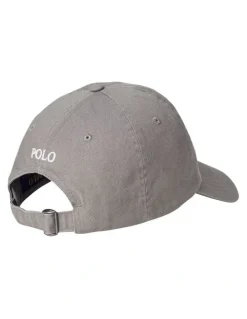 Polo Ralph Lauren Cotton Chino Ball Cap in Grey