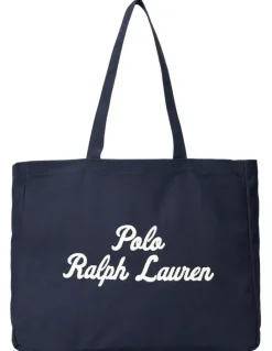 Polo Ralph Lauren Embroidered Canvas Tote in Navy
