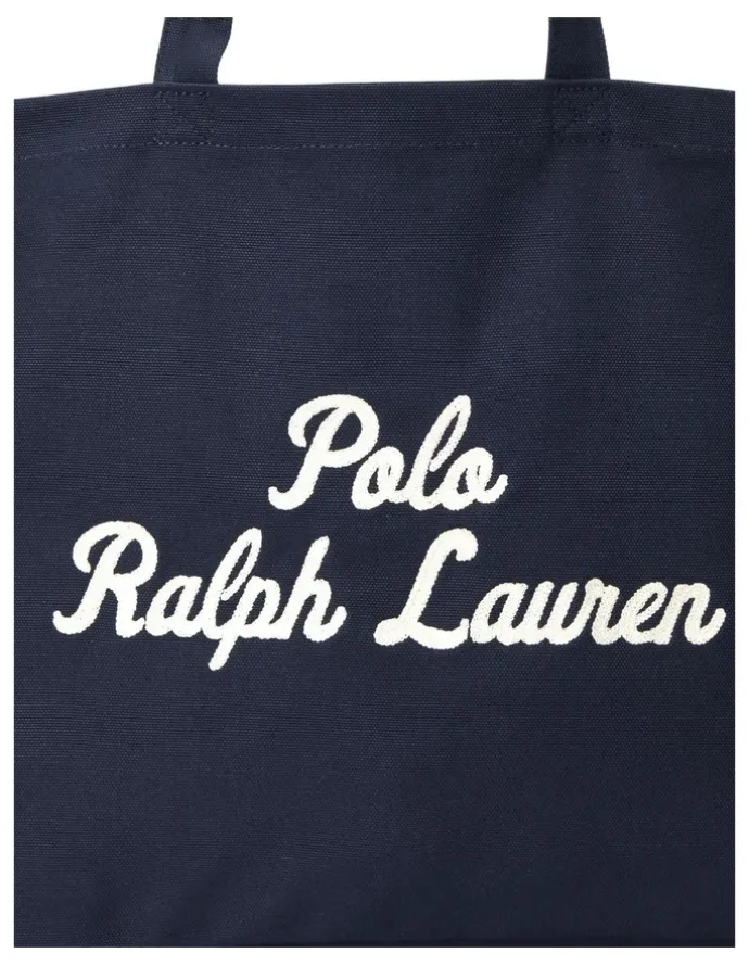 Polo Ralph Lauren Embroidered Canvas Tote in Navy