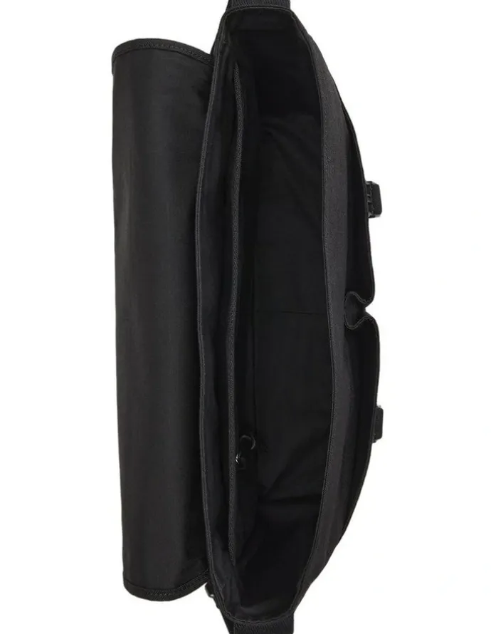 Polo Ralph Lauren Leather-Trim Travel Messenger Bag in Black