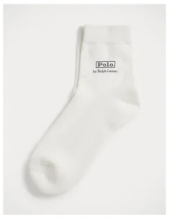 Polo Ralph Lauren Logo Cotton-Blend Half-Crew Socks