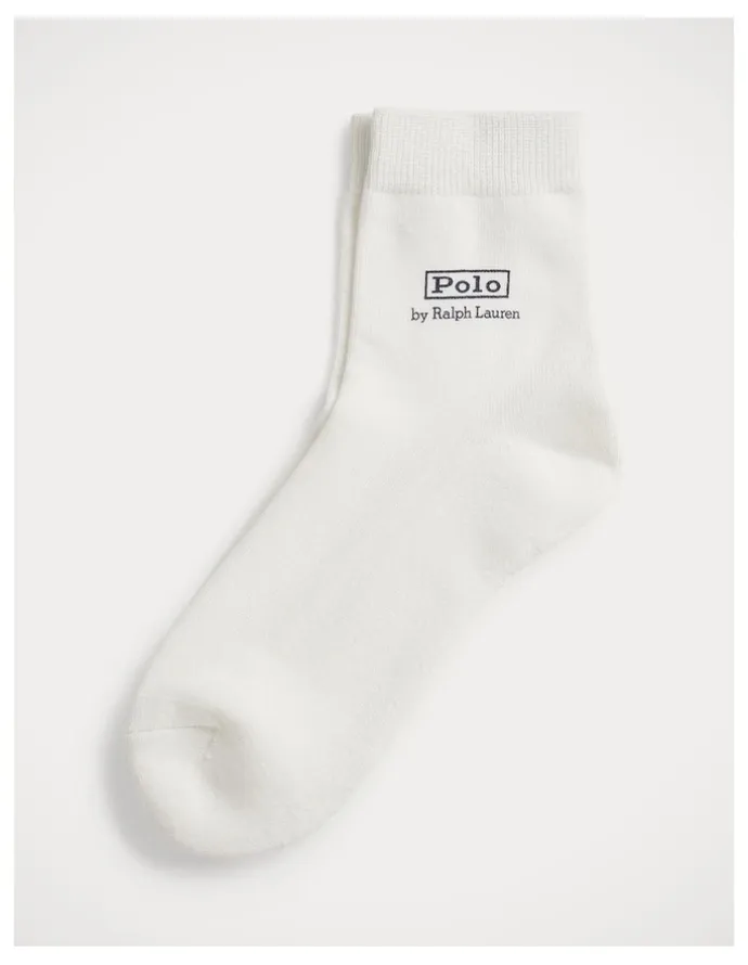 Polo Ralph Lauren Logo Cotton-Blend Half-Crew Socks