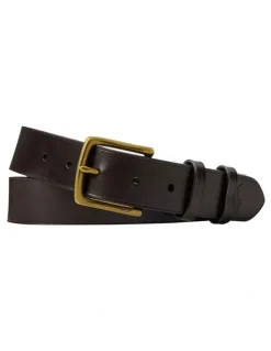 Polo Ralph Lauren Logo-Plaque Leather Belt
