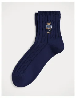 Polo Ralph Lauren Polo Bear Cable-Knit Half-Crew Socks