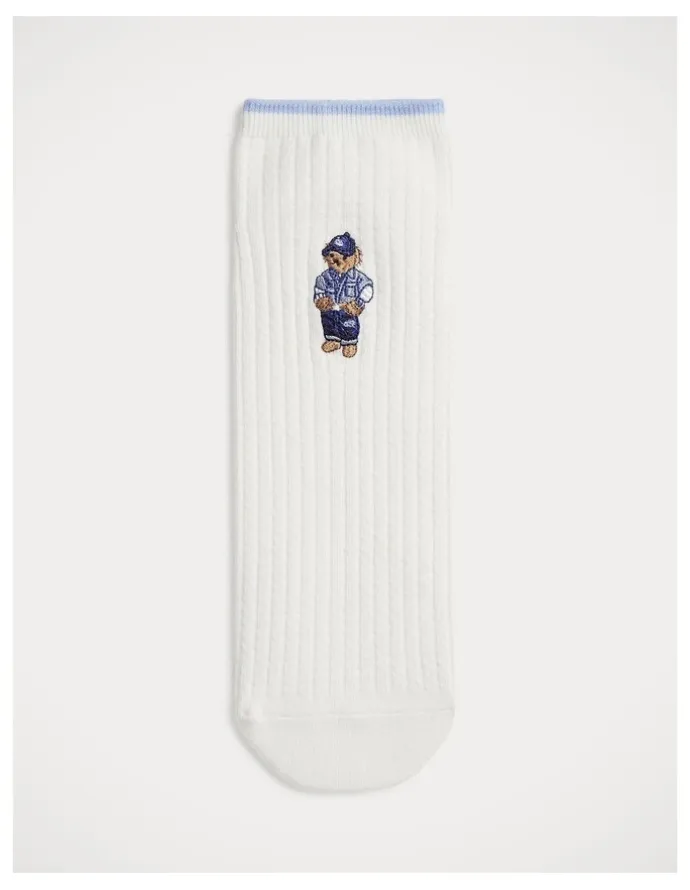 Polo Ralph Lauren Polo Bear Mini-Cable Quarter-Crew Socks