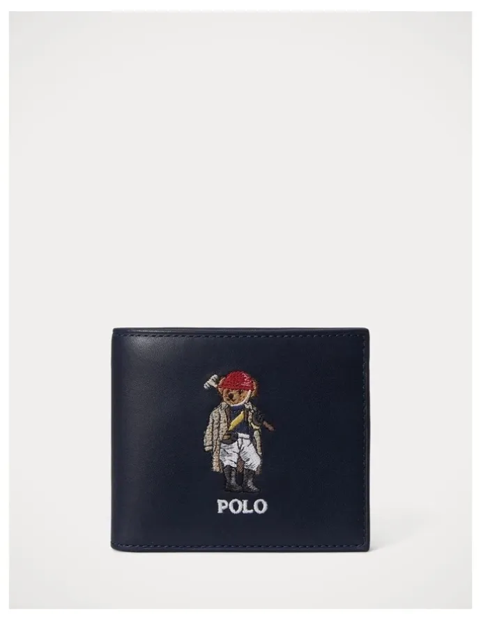 Polo Ralph Lauren Polo Bear Leather Billfold Wallet