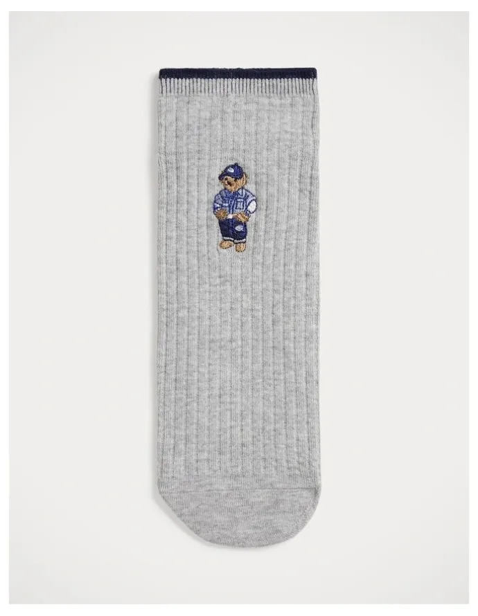 Polo Ralph Lauren Polo Bear Mini-Cable Quarter-Crew Socks