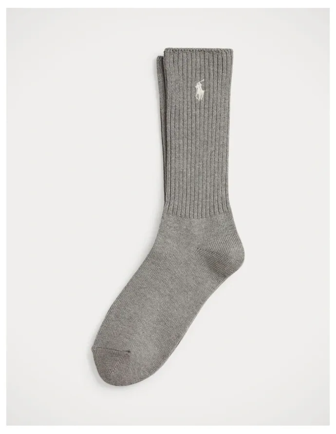 Polo Ralph Lauren Ribbed Cotton-Blend Crew Socks