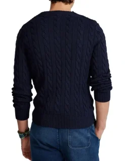 Polo Ralph Lauren Cable-Knit Cotton Sweater in Blue