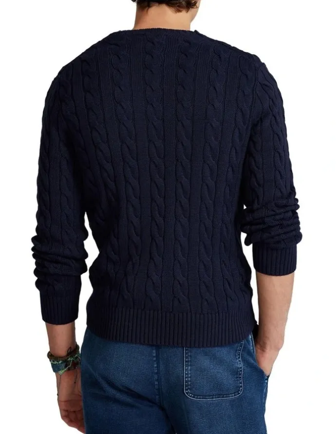 Polo Ralph Lauren Cable-Knit Cotton Sweater in Blue