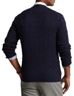 Polo Ralph Lauren Cable-Knit Cotton Cardigan in Blue
