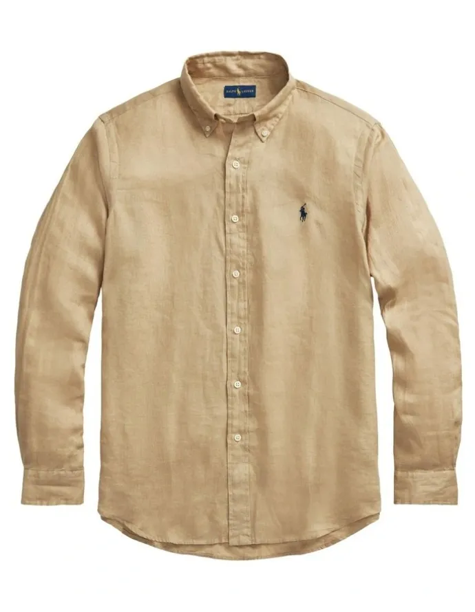 Polo Ralph Lauren Classic Fit Linen Shirt in Beige