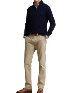 Polo Ralph Lauren Cotton Quarter-Zip Sweater in Blue