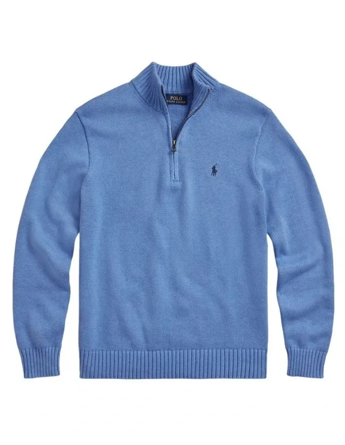 Polo Ralph Lauren Cotton Quarter-Zip Mockneck Sweater