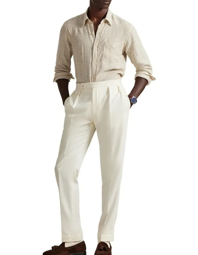 Polo Ralph Lauren Custom Fit Striped Linen Shirt