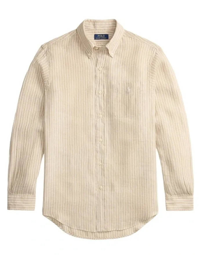 Polo Ralph Lauren Custom Fit Striped Linen Shirt
