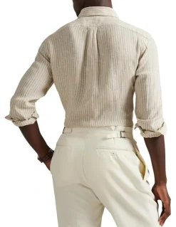 Polo Ralph Lauren Custom Fit Striped Linen Shirt