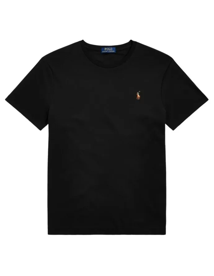 Polo Ralph Lauren Custom Slim Fit Soft Cotton T-Shirt in Black