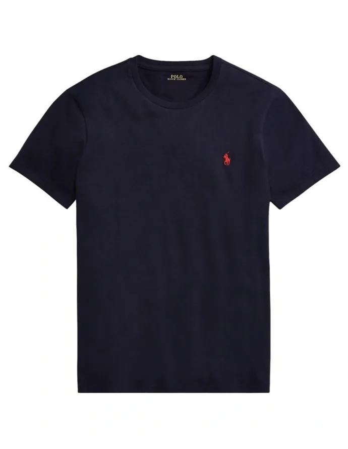 Polo Ralph Lauren Custom Slim Fit Jersey Crewneck T-Shirt Navy