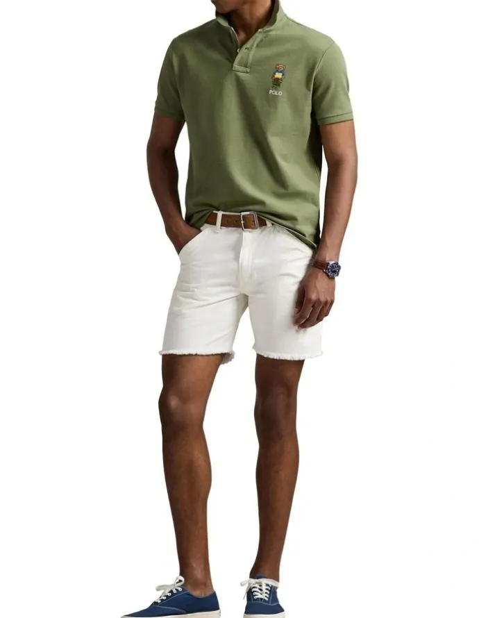 Polo Ralph Lauren Custom Slim Polo Shirt in Green