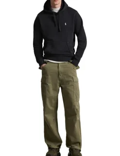 Polo Ralph Lauren Loopback Fleece Hoodie in Black