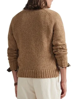 Polo Ralph Lauren Marled Wool-Blend Sweater in Brown