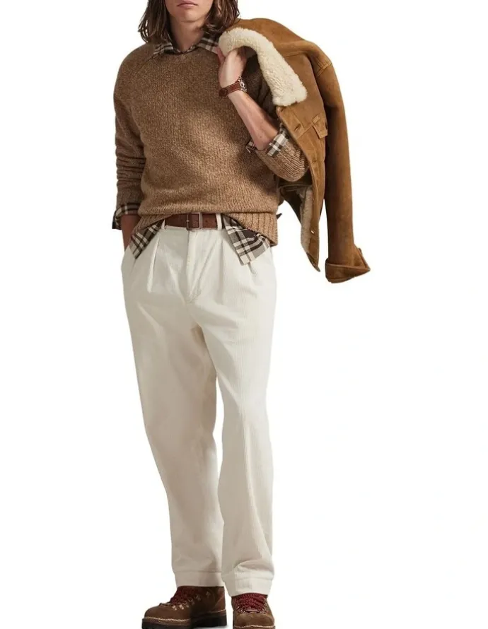 Polo Ralph Lauren Marled Wool-Blend Sweater in Brown