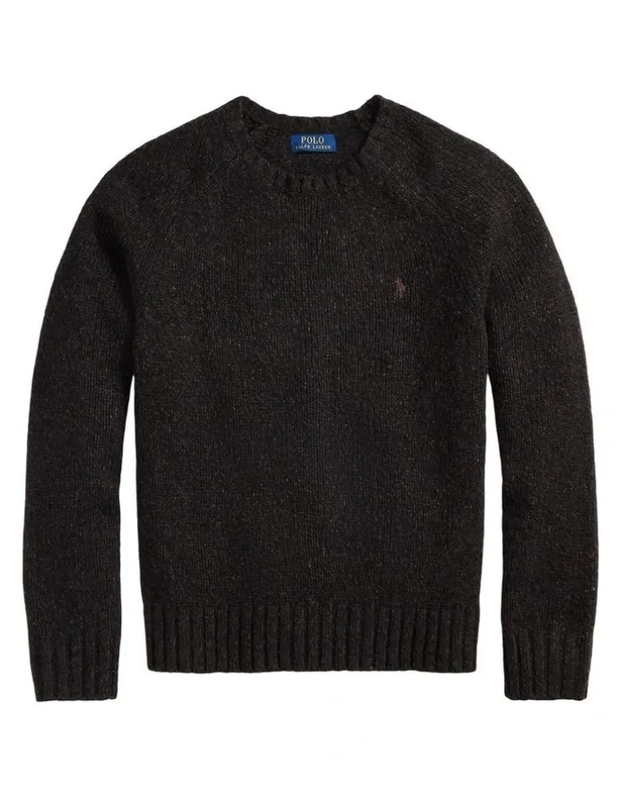 Polo Ralph Lauren Marled Wool-Blend Sweater in Charcoal