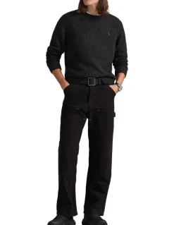 Polo Ralph Lauren Marled Wool-Blend Sweater in Charcoal