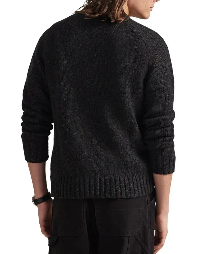 Polo Ralph Lauren Marled Wool-Blend Sweater in Charcoal
