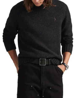 Polo Ralph Lauren Marled Wool-Blend Sweater in Charcoal