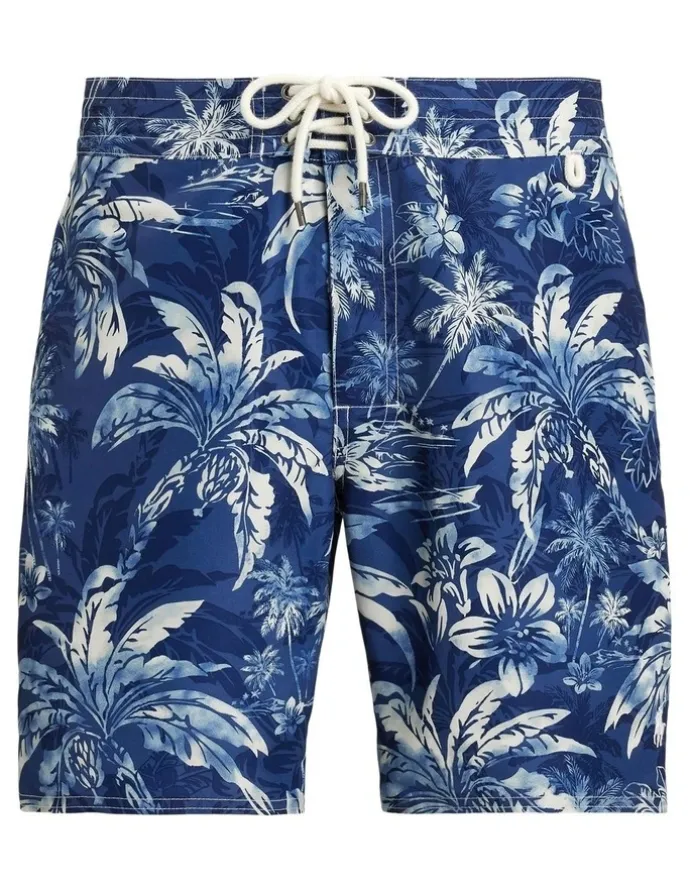 Polo Ralph Lauren Palm Island Swim Trunk 7.25-Inch in Blue