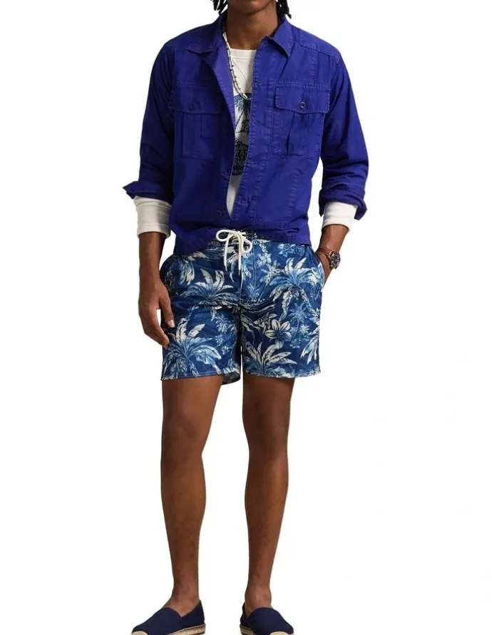 Polo Ralph Lauren Palm Island Swim Trunk 7.25-Inch in Blue