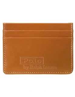 Polo Ralph Lauren Saddle Leather Card Case in Brown