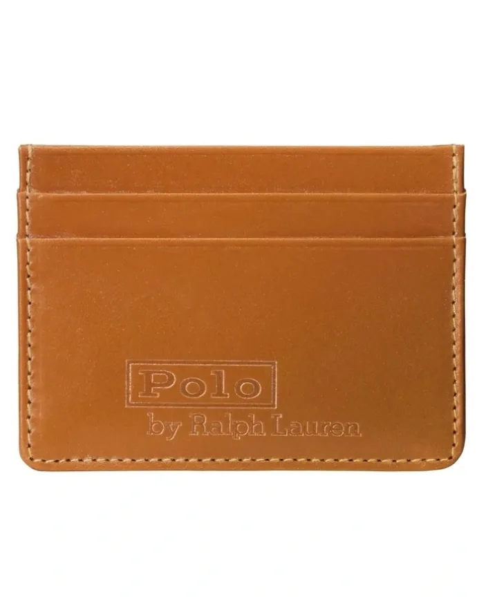 Polo Ralph Lauren Saddle Leather Card Case in Brown