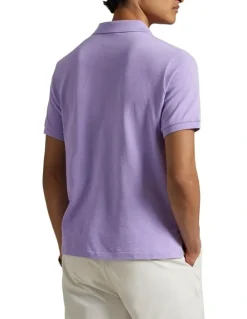 Polo Ralph Lauren The Iconic Mesh Polo Shirt in Purple