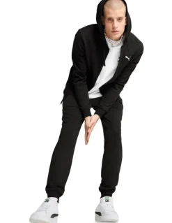 Puma Ess Full Zip Hooded Fl in Black