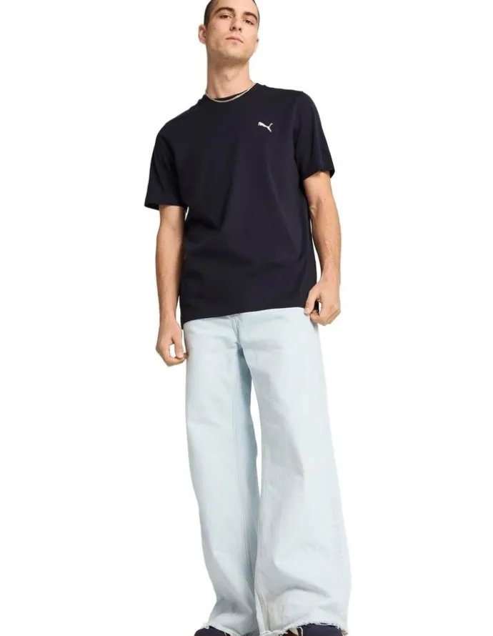 Puma Ess Small Logo Tee in Navy