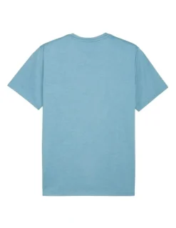 Puma Essentials Heather Cat Tee in Baltic Sea Blue Heat
