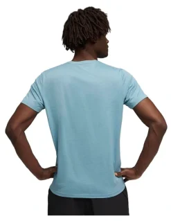 Puma Essentials Heather Cat Tee in Baltic Sea Blue Heat