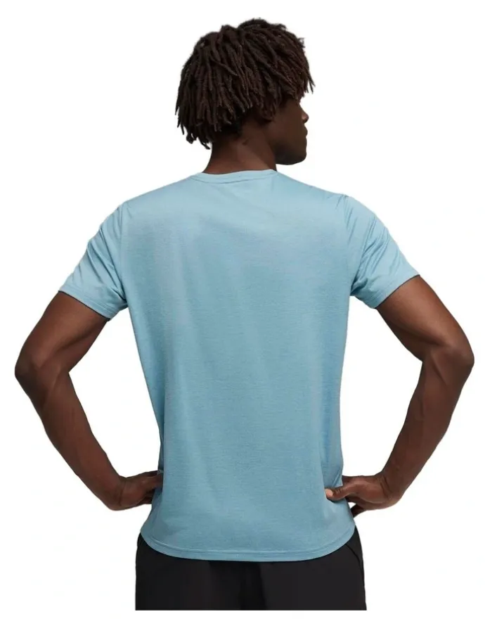 Puma Essentials Heather Cat Tee in Baltic Sea Blue Heat