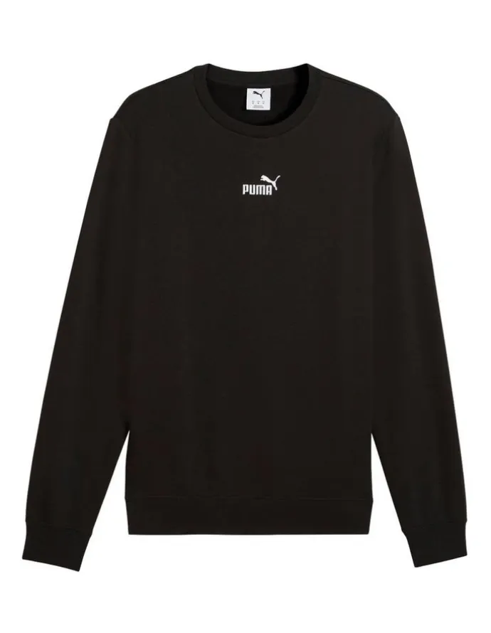 Puma Essentials Small No.1 Logo Centered Crew in PUMA Black