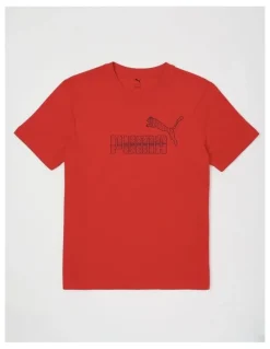 Puma Graphic No.1 Logo Tee in Red