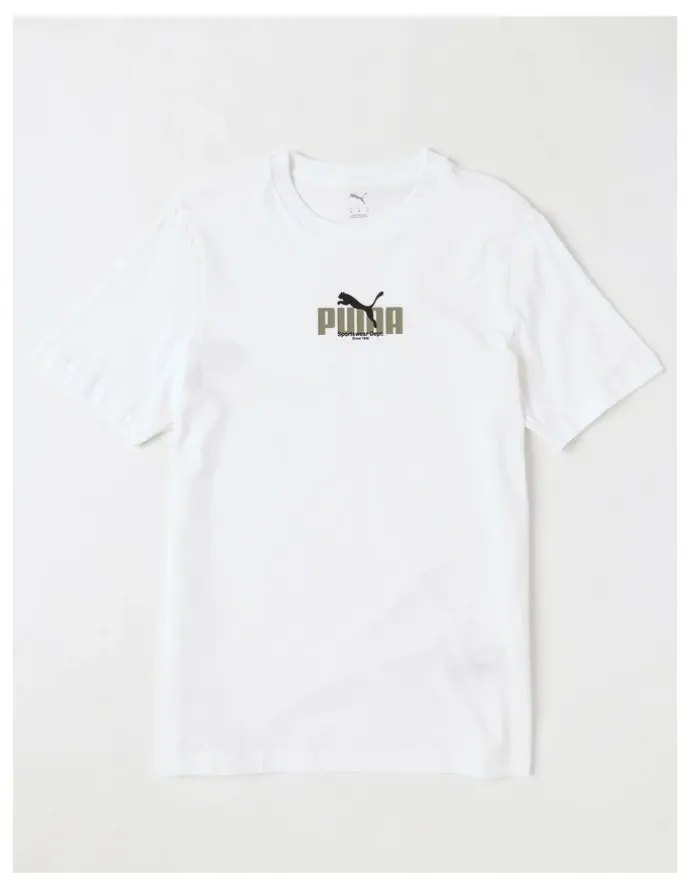 Puma Graphic Wording Tee in White