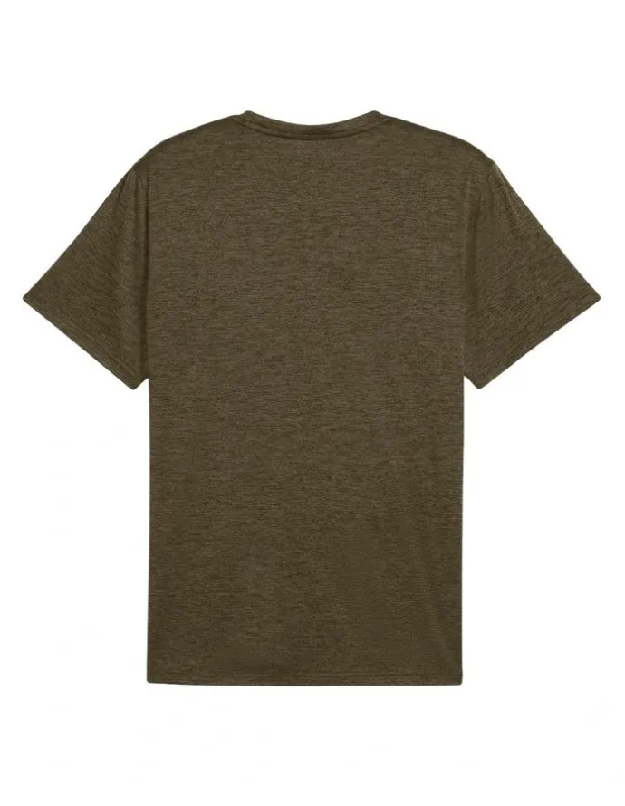 Puma M Tad Ess Heather Cat Tee in Loden Green