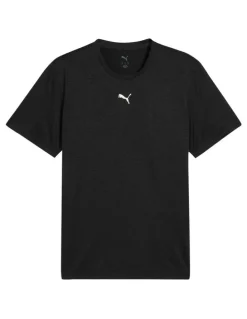 Puma M Tad Essentials Heather Cat Tee in Black
